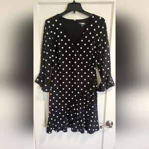 Navy Blue Polkadot - Lauren